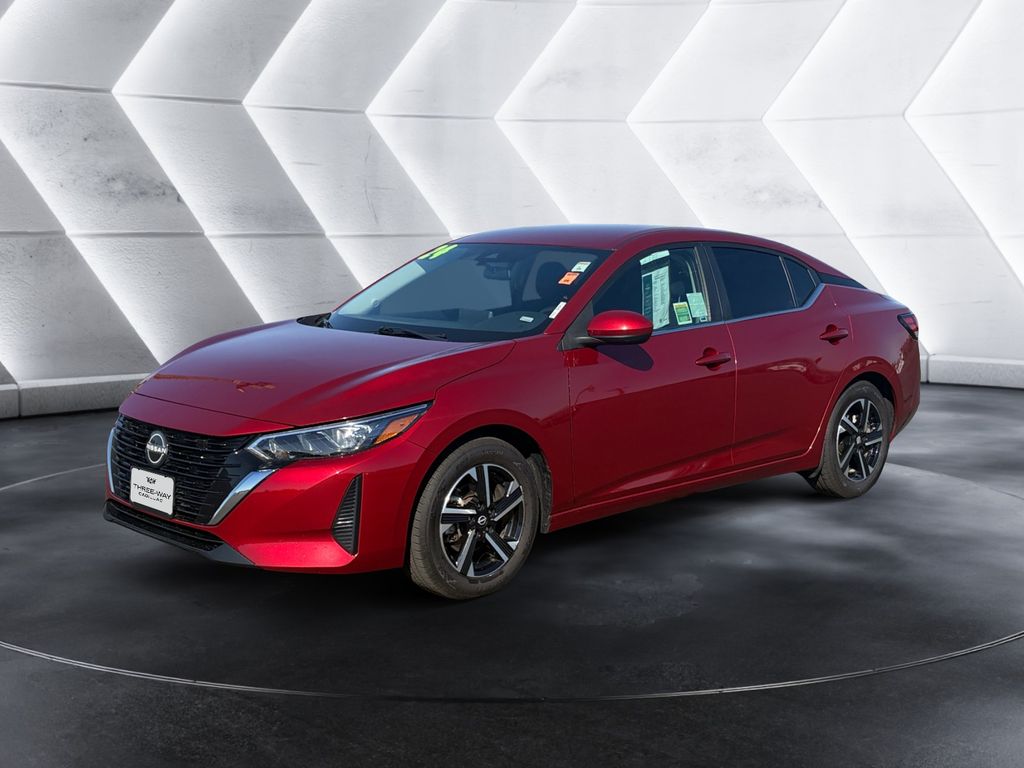 Red (Scarlet Ember Tintcoat) 2024 Nissan Sentra Sedan Front-Wheel Drive Continuously Variable Transmission