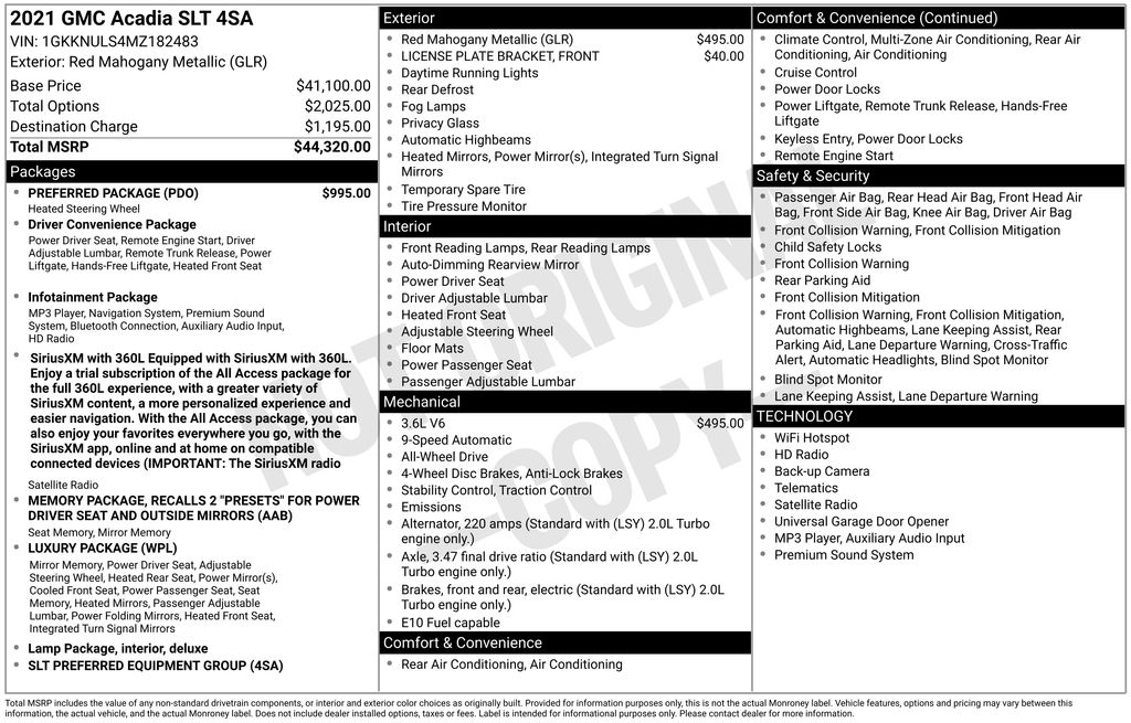 Used 2021 GMC Acadia SUV