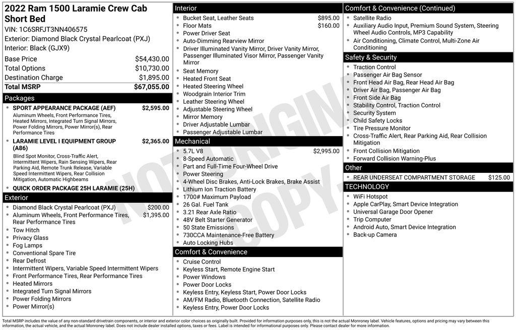 Used Car 2022 Ram 1500  Laramie For Sale Under $50,000 In Austin, Texas
