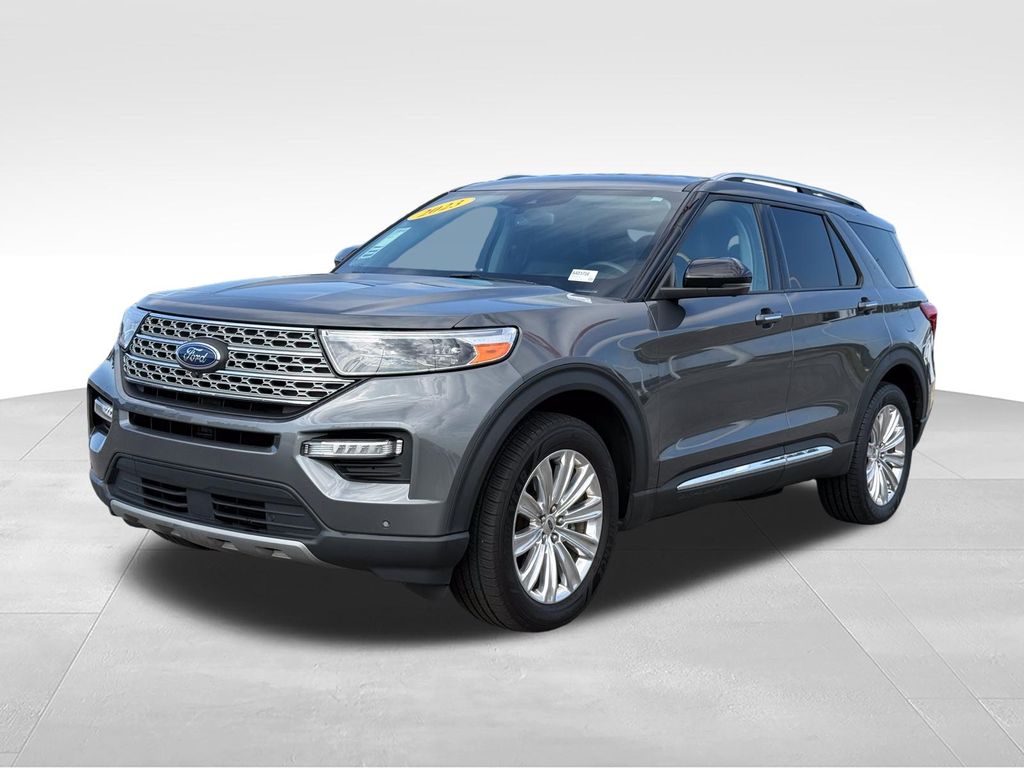 Gray Metallic 2023 Ford Explorer Hybrid SUV / Crossover All-Wheel Drive Automatic