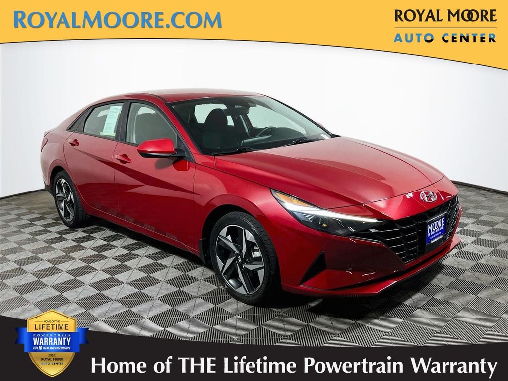 Scarlet Red Pearl 2023 Hyundai Elantra Sedan Front-Wheel Drive Continuously Variable Transmission