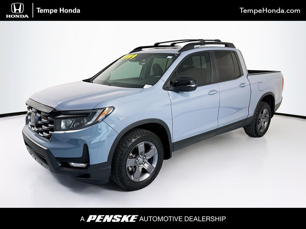 Sonic Gray Pearl 2024 Honda Ridgeline TrailSport AWD Pickup Truck All-Wheel Drive 9-Speed Automatic