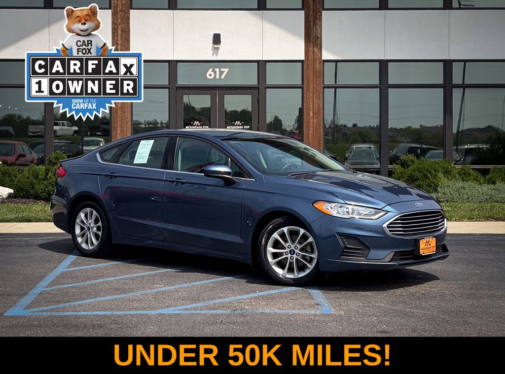 Blue Metallic 2019 Ford Fusion Sedan Front-Wheel Drive 6-Speed Automatic