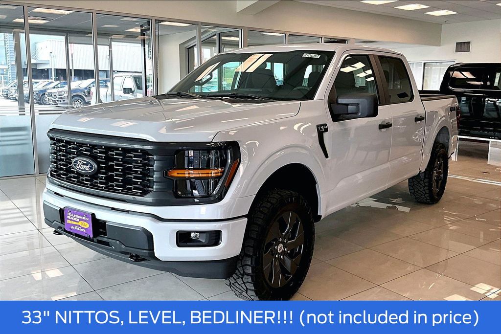 White Metallic 2025 Ford F-150 STX 4dr SuperCrew 4WD Pickup Truck Four-Wheel Drive Automatic