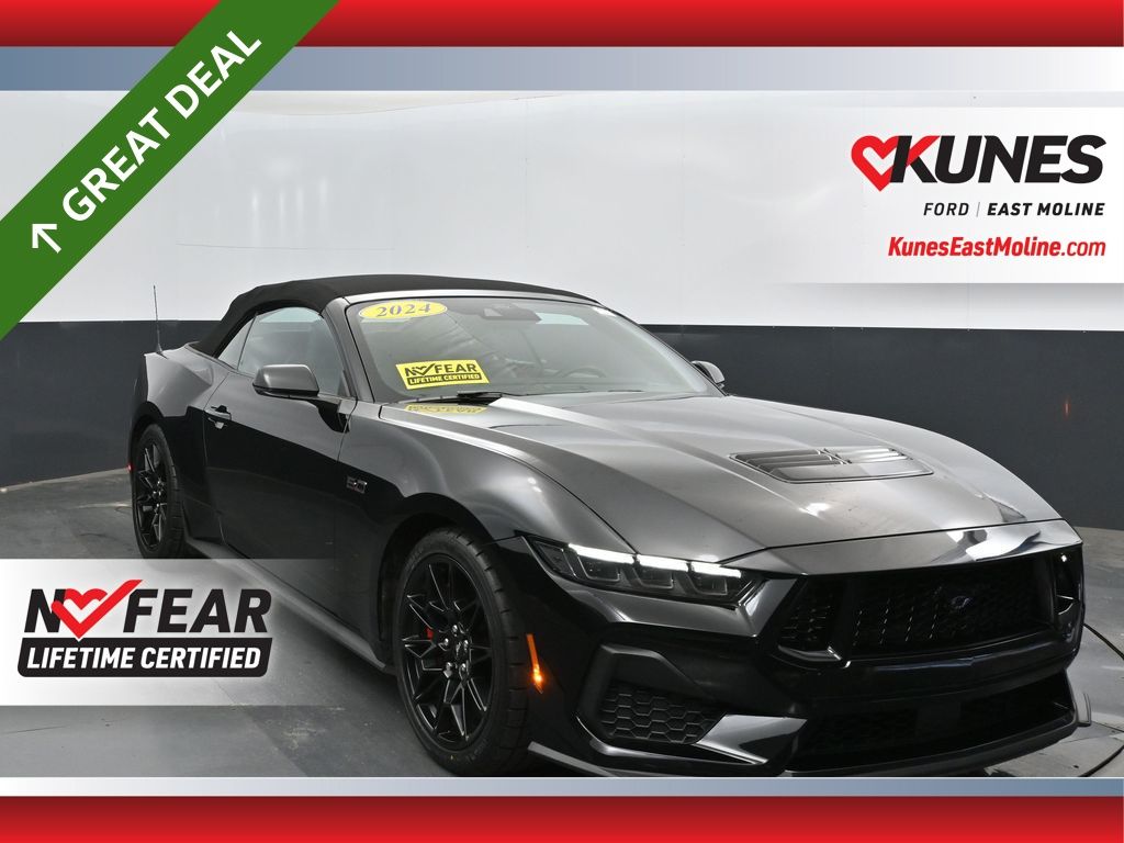 Shadow Black 2024 Ford Mustang Convertible Rear-Wheel Drive Automatic