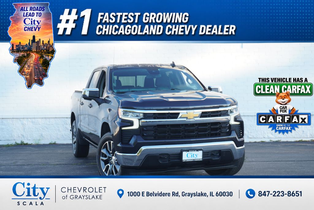 Dark Ash Metallic 2023 Chevrolet Silverado 1500 Pickup Truck Four-Wheel Drive Automatic