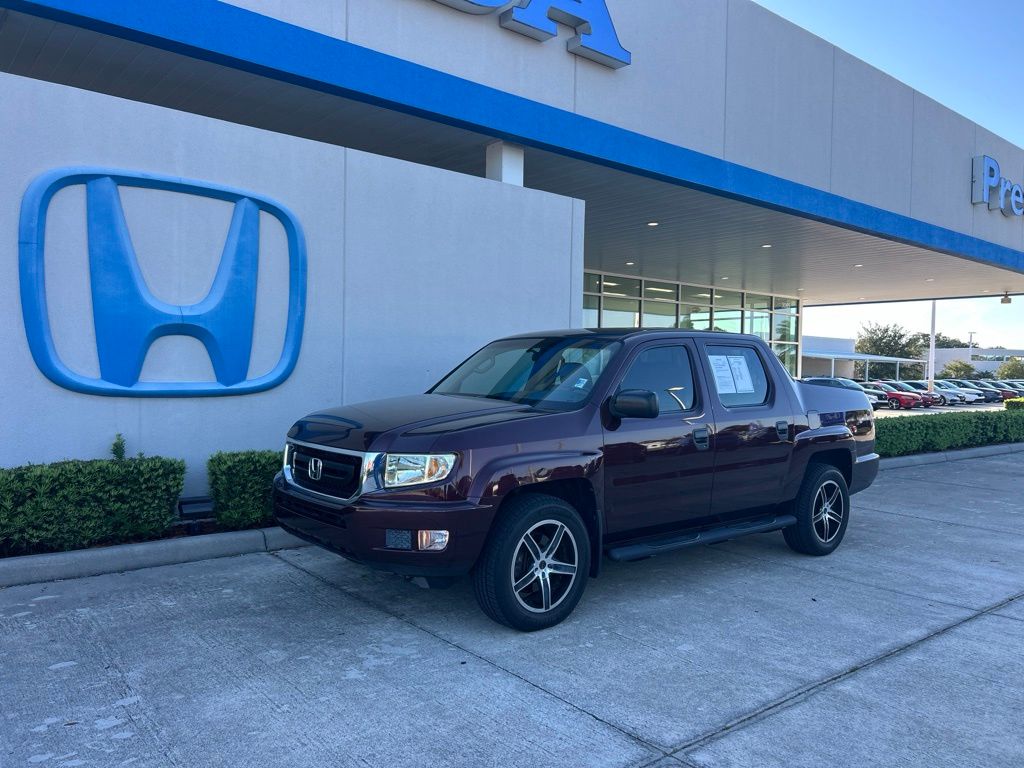 Red 2009 Honda Ridgeline Pickup Truck Four-Wheel Drive 5-Speed Automatic