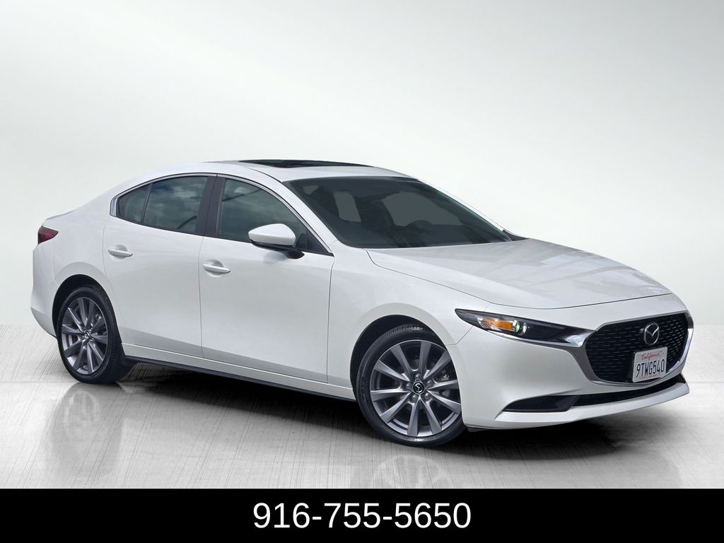 Snowflake White Pearl 2025 Mazda MAZDA3 Sedan Front-Wheel Drive 6-Speed Automatic