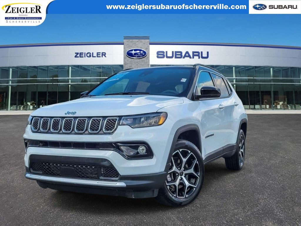 Bright White Clearcoat 2025 Jeep Compass SUV / Crossover Four-Wheel Drive 8-Speed Automatic