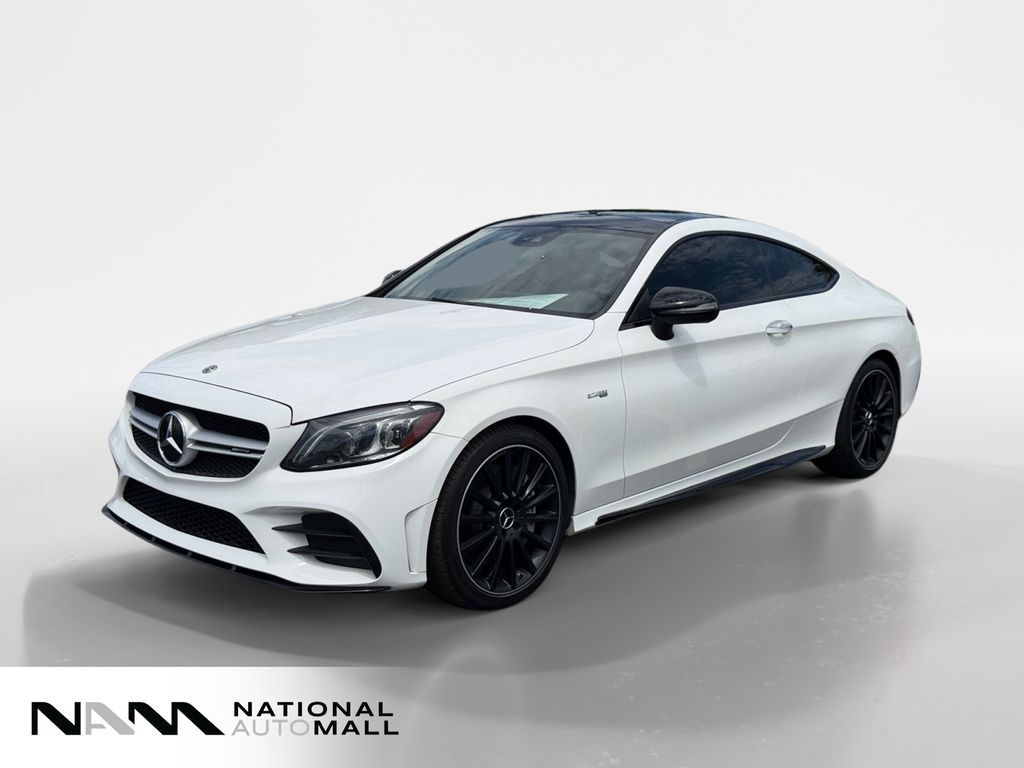 White 2020 Mercedes-Benz C-Class Coupe All-Wheel Drive 9-Speed Automatic