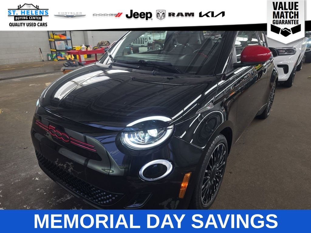 Tuxedo Black 2024 FIAT 500e (RED) Edition FWD Hatchback 1-Speed Automatic