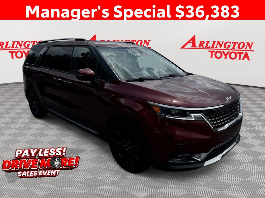 Flare Red 2024 Kia Carnival Minivan Front-Wheel Drive 8-Speed Automatic