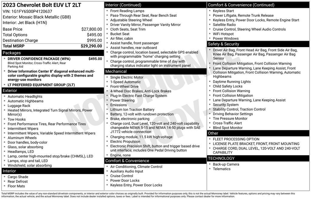 Used 2023 Chevrolet Bolt EUV LT 4D Sport Utility