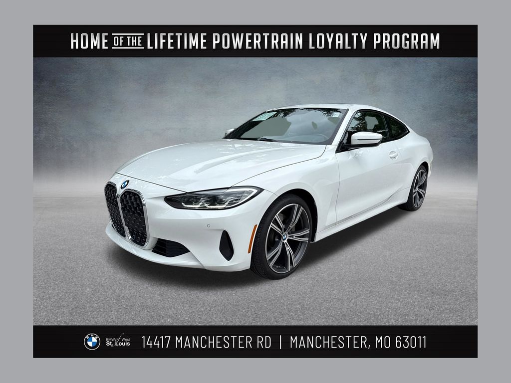 Alpine White 2023 BMW 4 Series Coupe All-Wheel Drive 8-Speed Automatic