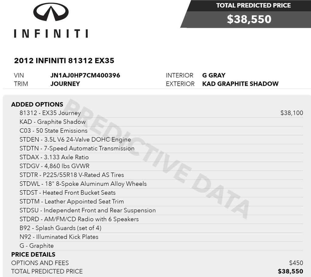 2012 INFINITI EX35 Journey 20