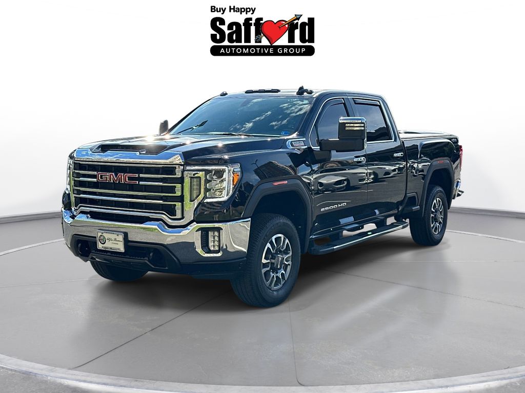 Black (Ebony Twilight Metallic) 2023 GMC Sierra 2500HD SLT Crew Cab 4WD Pickup Truck Four-Wheel Drive Automatic