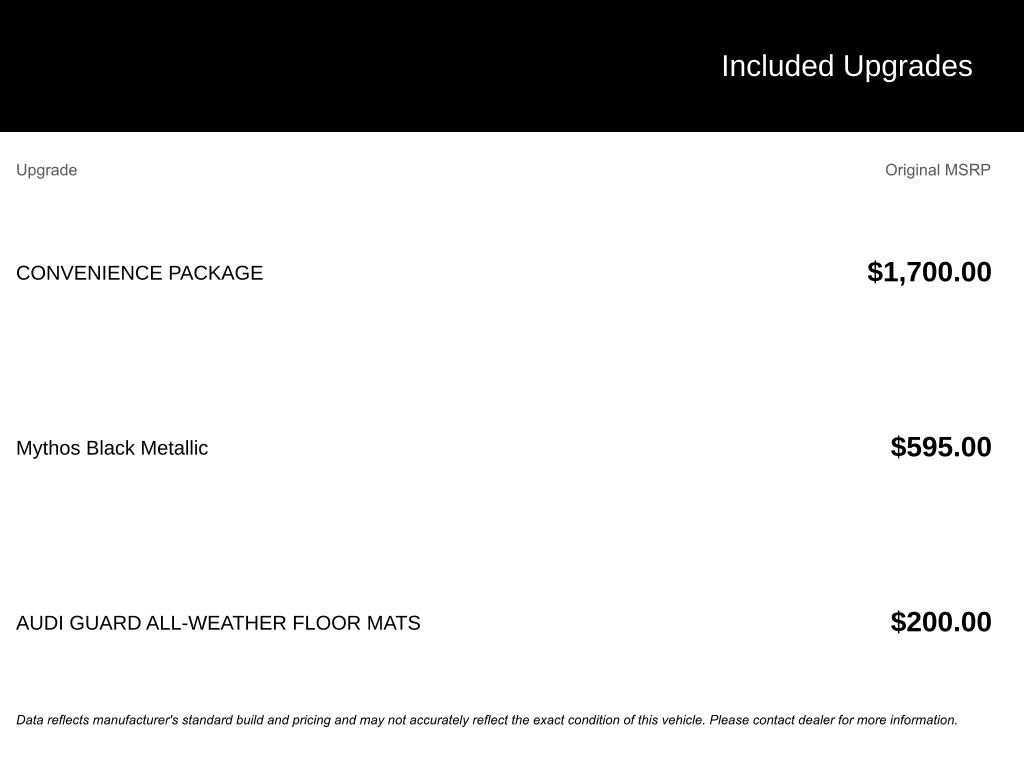 New 2025 Black Audi 40 Premium image 4