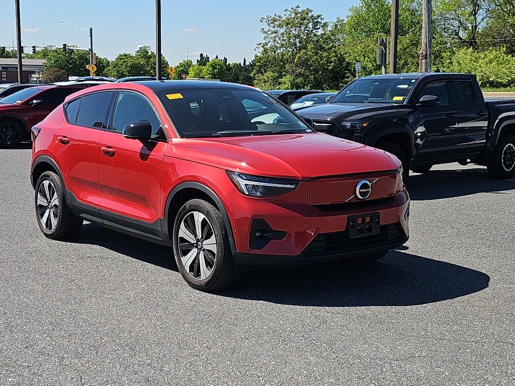 Fusion Red Metallic 2023 Volvo C40 Recharge Twin Plus eAWD SUV / Crossover All-Wheel Drive 1-Speed Automatic