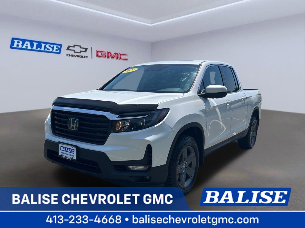 White 2023 Honda Ridgeline Pickup Truck All-Wheel Drive 9-Speed Automatic
