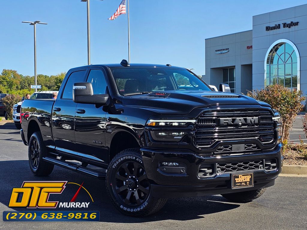 Diamond Black Crystal Pearlcoat 2026 RAM 2500 Laramie Crew Cab 4WD Pickup Truck Four-Wheel Drive 8-Speed Automatic