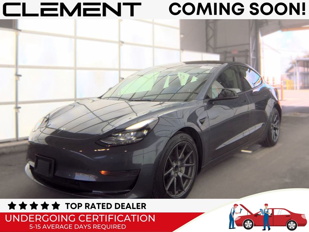 Gray 2023 Tesla Model 3 Sedan Rear-Wheel Drive 1-Speed Automatic