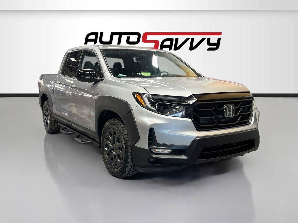Silver 2023 Honda Ridgeline Pickup Truck All-Wheel Drive 9-Speed Automatic