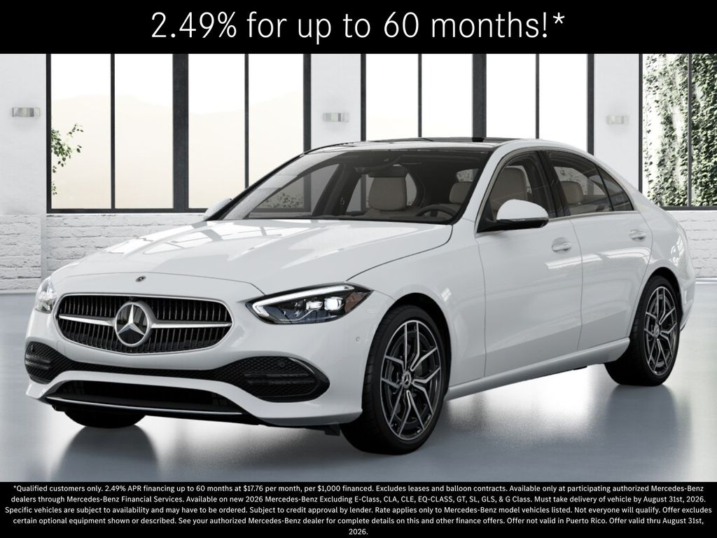 Polar White 2026 Mercedes-Benz C-Class Sedan All-Wheel Drive 9-Speed Automatic