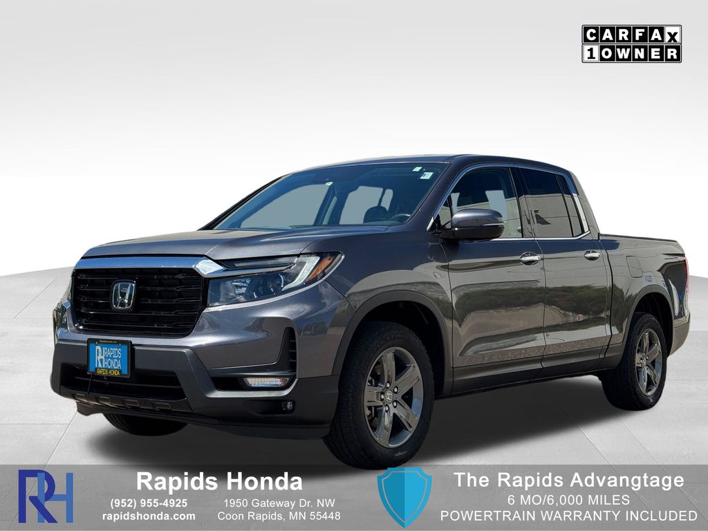 Gray (Modern Steel Metallic) 2023 Honda Ridgeline Pickup Truck All-Wheel Drive 9-Speed Automatic