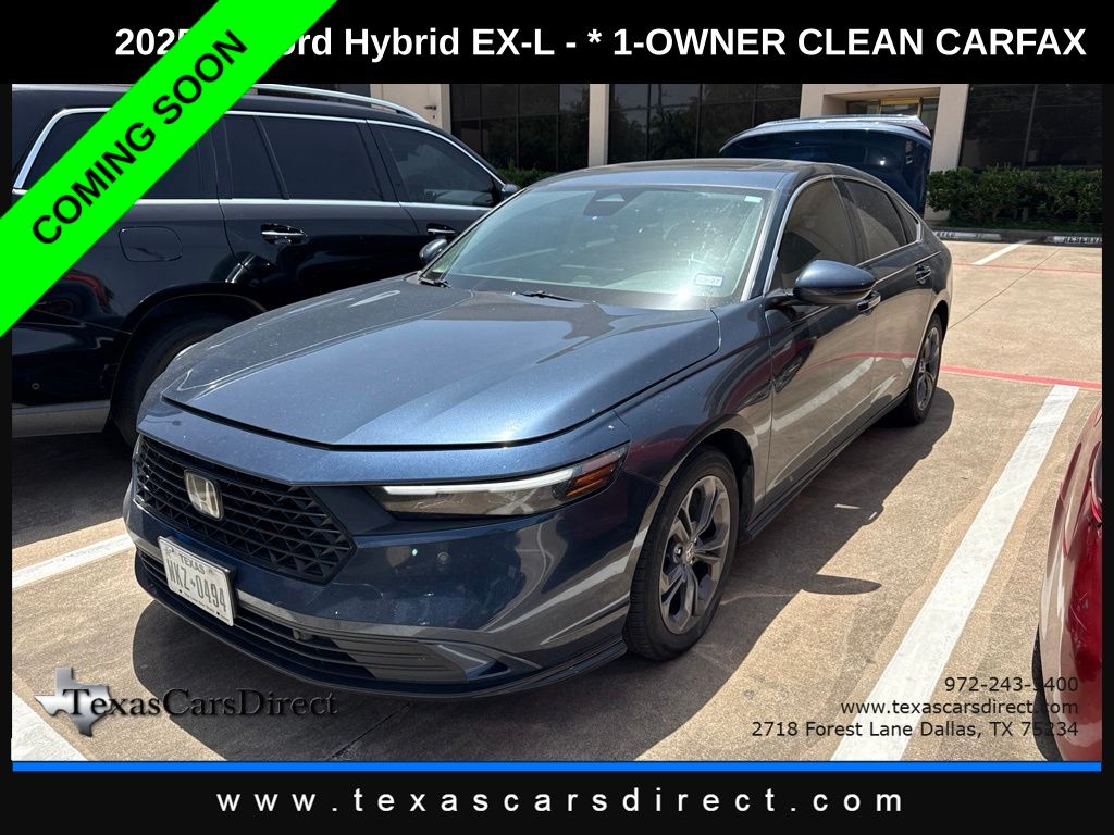 Canyon River Blue Metallic 2025 Honda Accord Hybrid Sedan Front-Wheel Drive Continuously Variable Transmission