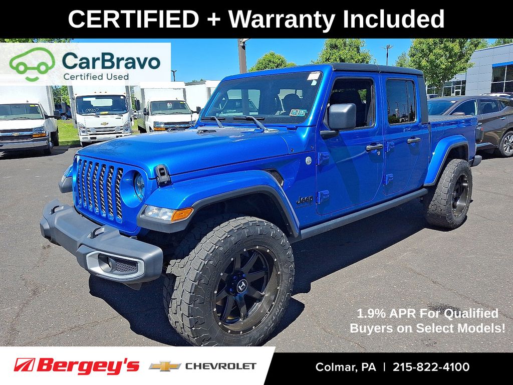 Hydro Blue Pearlcoat 2021 Jeep Gladiator Pickup Truck Four-Wheel Drive 8-Speed Automatic