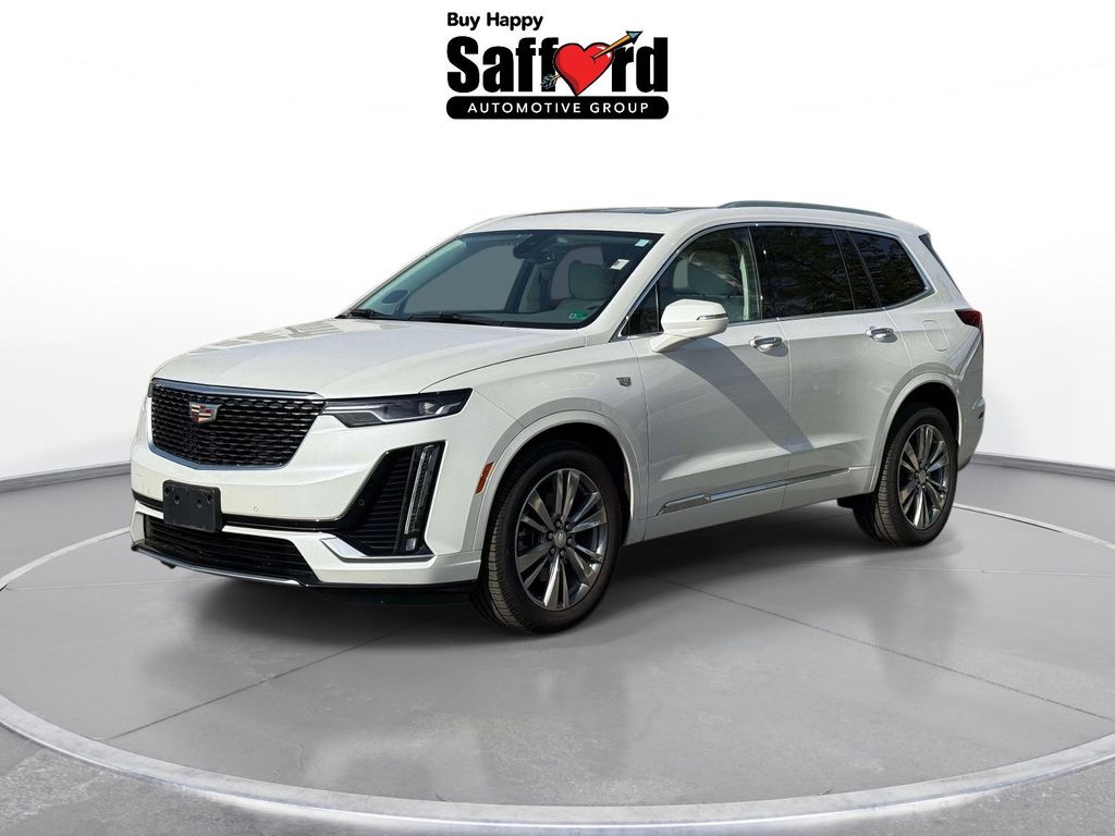 Crystal White 2021 Cadillac XT6 Premium Luxury AWD SUV / Crossover Four-Wheel Drive 9-Speed Automatic