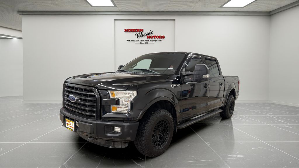 Black 2016 Ford F-150 Pickup Truck Four-Wheel Drive 6-Speed Automatic