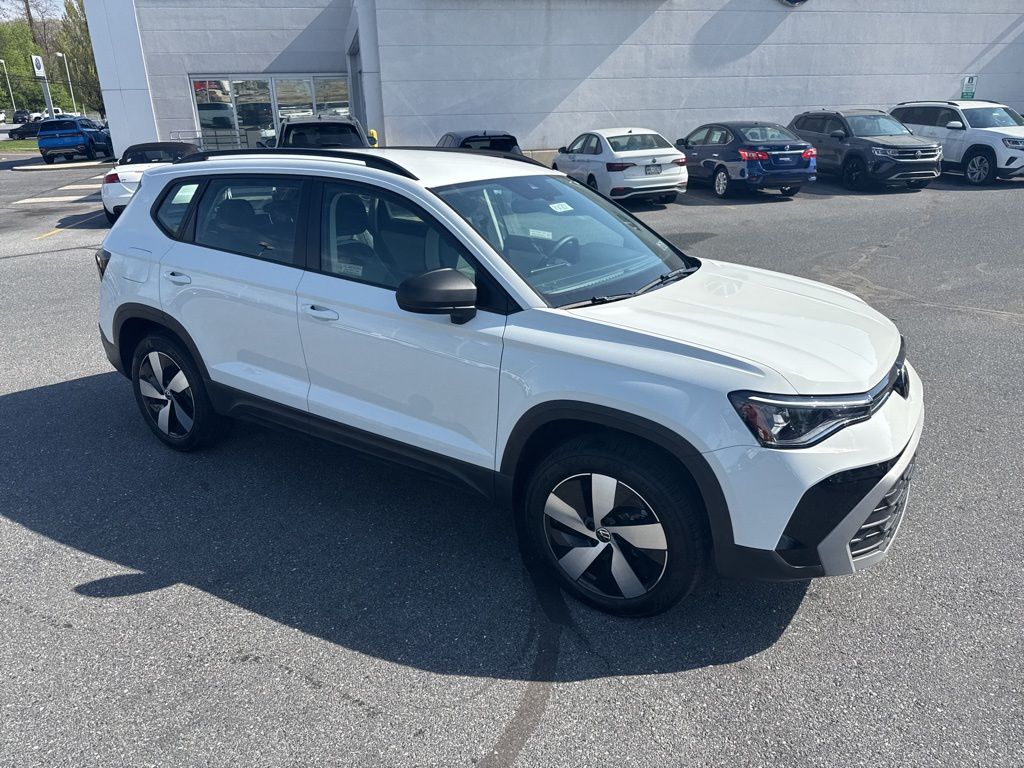 2025 Volkswagen Taos 1.5T S White at Subaru and VW of Moon Township