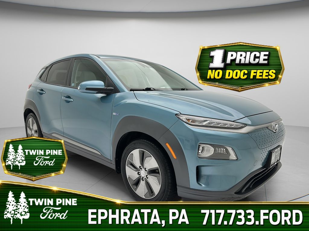 Ceramic Blue 2019 Hyundai Kona Electric SUV / Crossover Front-Wheel Drive 1-Speed Automatic