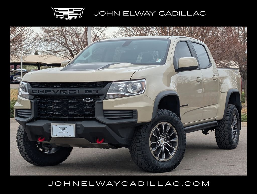 Sand Dune Metallic 2021 Chevrolet Colorado ZR2 Crew Cab 4WD Pickup Truck Four-Wheel Drive 8-Speed Automatic