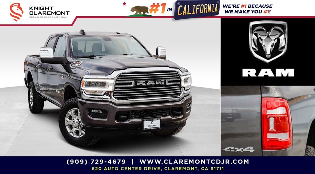 Gray (Granite Crystal Metallic Clearcoat) 2024 RAM 2500 Laramie Crew Cab 4WD Pickup Truck Four-Wheel Drive 6-Speed Automatic