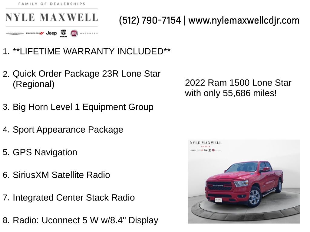Used Car 2022 Ram 1500  Big Horn/lone Star For Sale In Austin, Texas