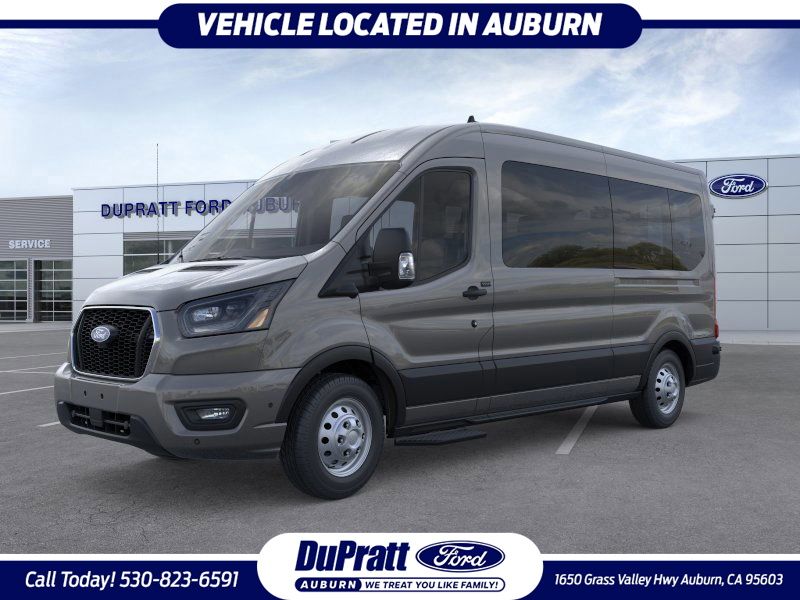 Gray 2026 Ford Transit Passenger Van