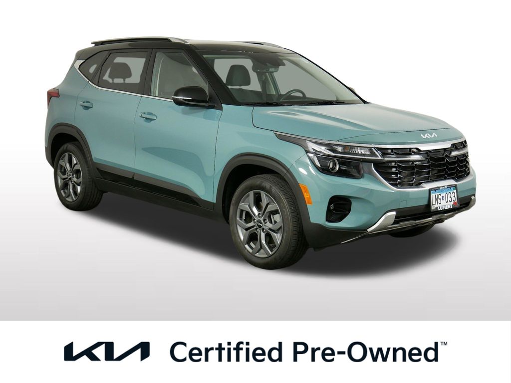 Pluton Blue/Black Roof 2024 Kia Seltos SUV / Crossover All-Wheel Drive Continuously Variable Transmission