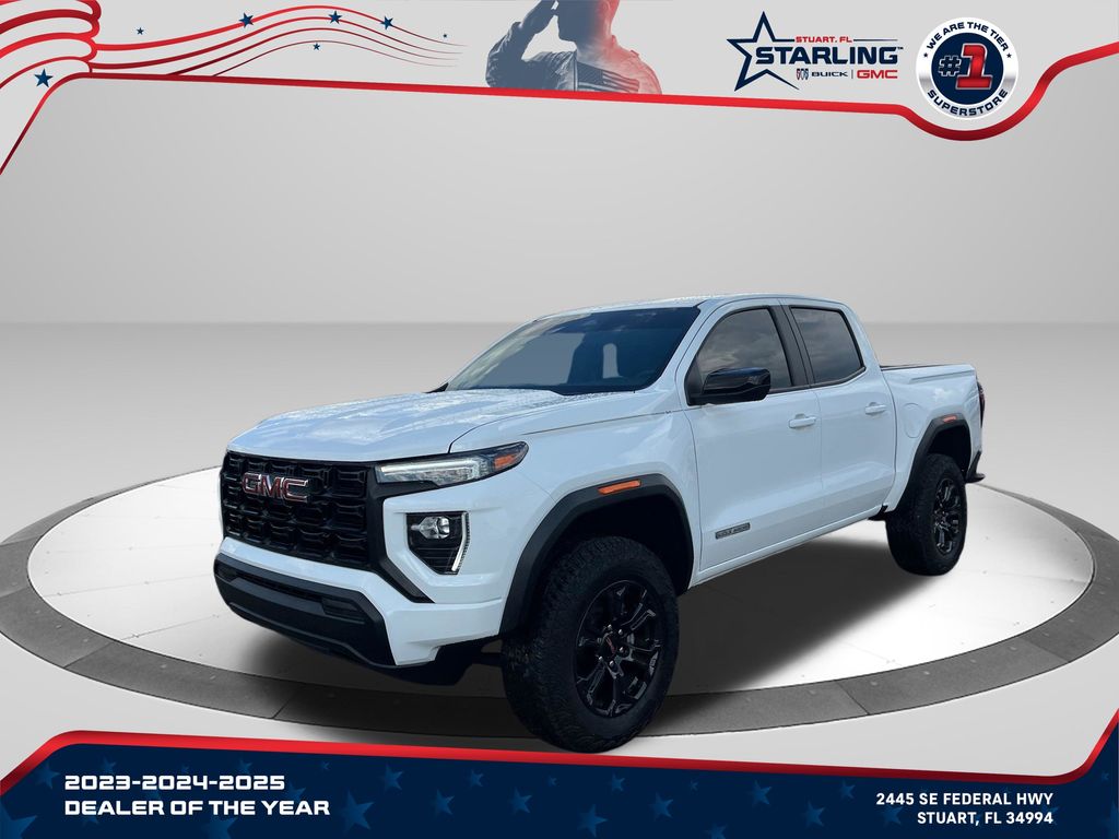 Summit White 2025 GMC Canyon Elevation Crew Cab RWD Pickup Truck 4X2 8-Speed Automatic