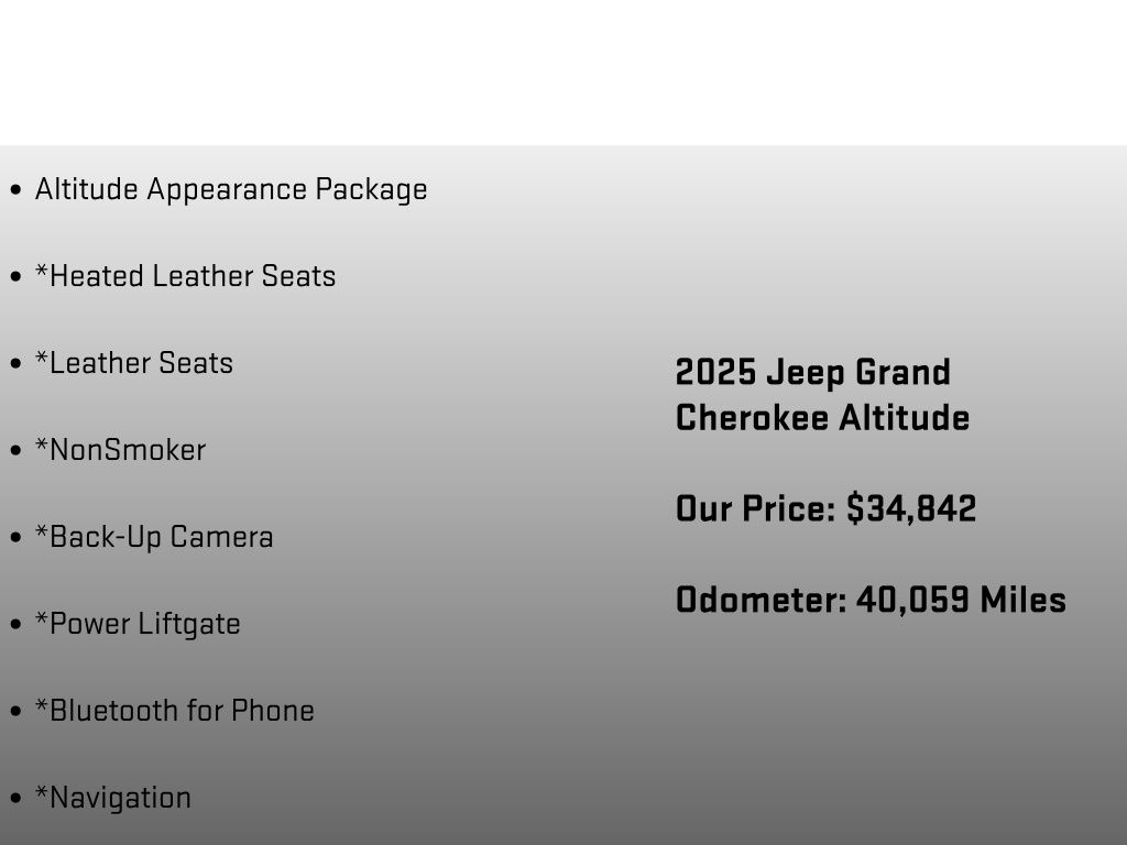 2025 Jeep Grand Cherokee Altitude Silver at South Hills CDJR