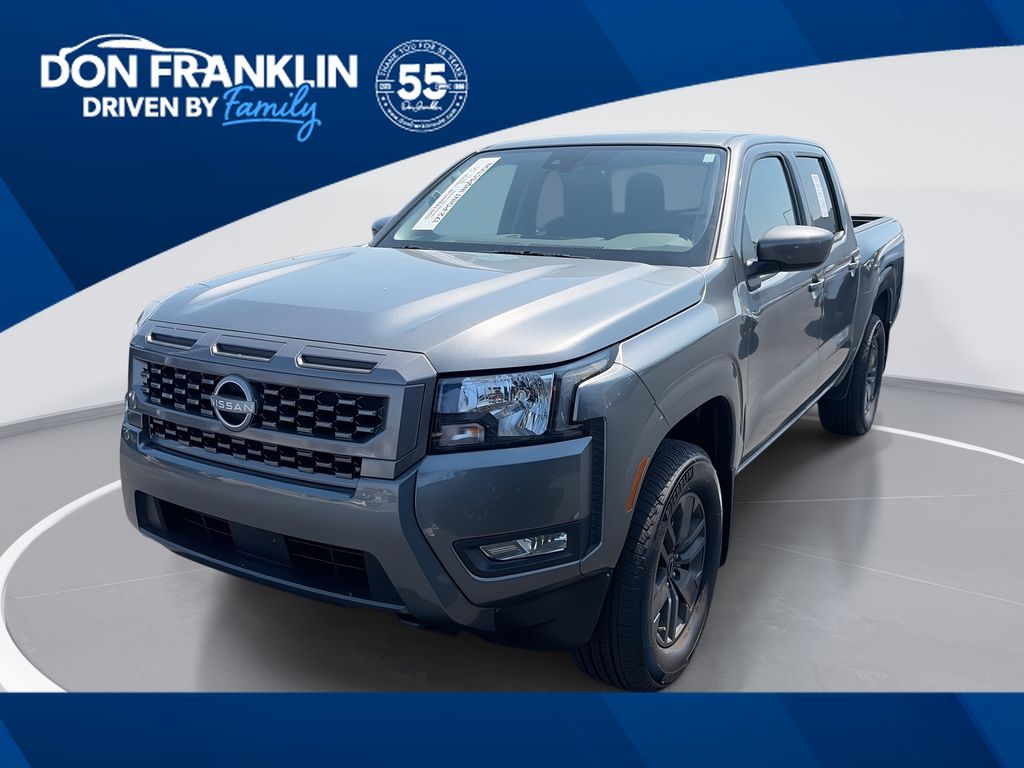 Gray (Gun Metallic) 2025 Nissan Frontier SV Crew Cab 4WD Pickup Truck Four-Wheel Drive 9-Speed Automatic Overdrive