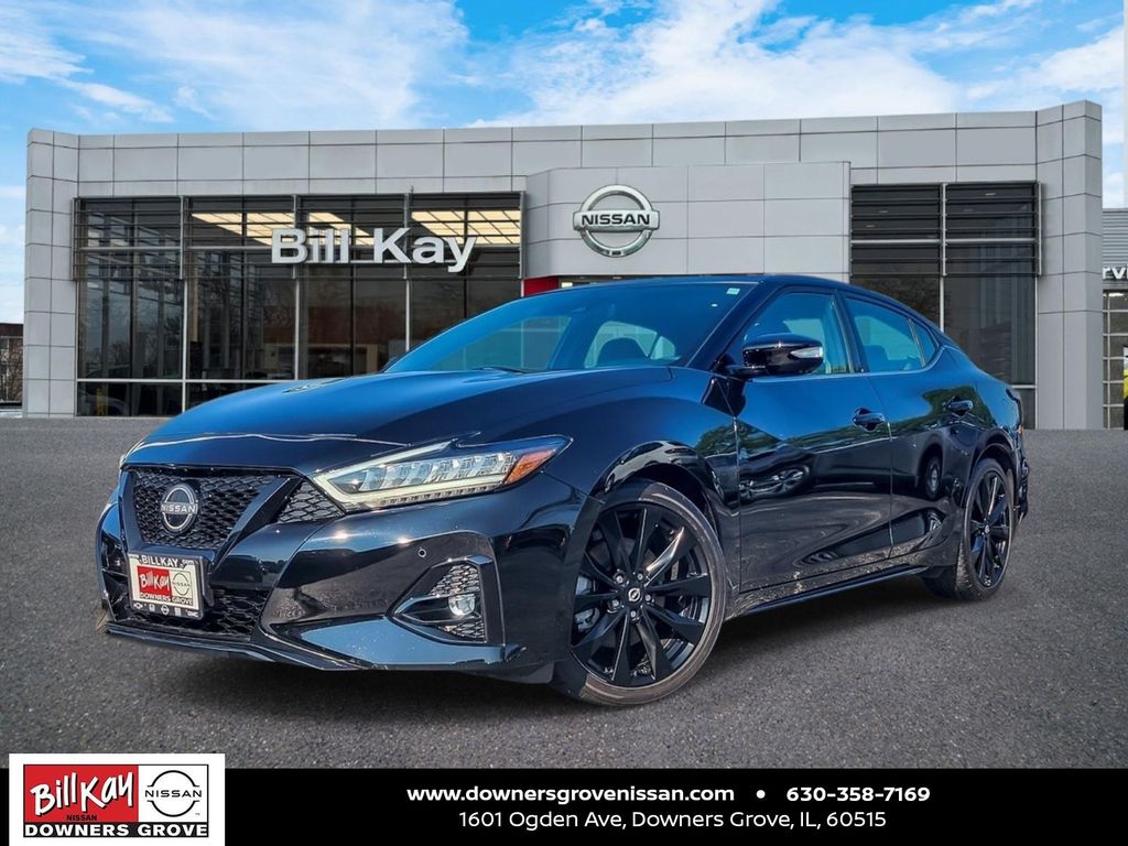 Super Black 2023 Nissan Maxima Sedan Front-Wheel Drive Continuously Variable Transmission