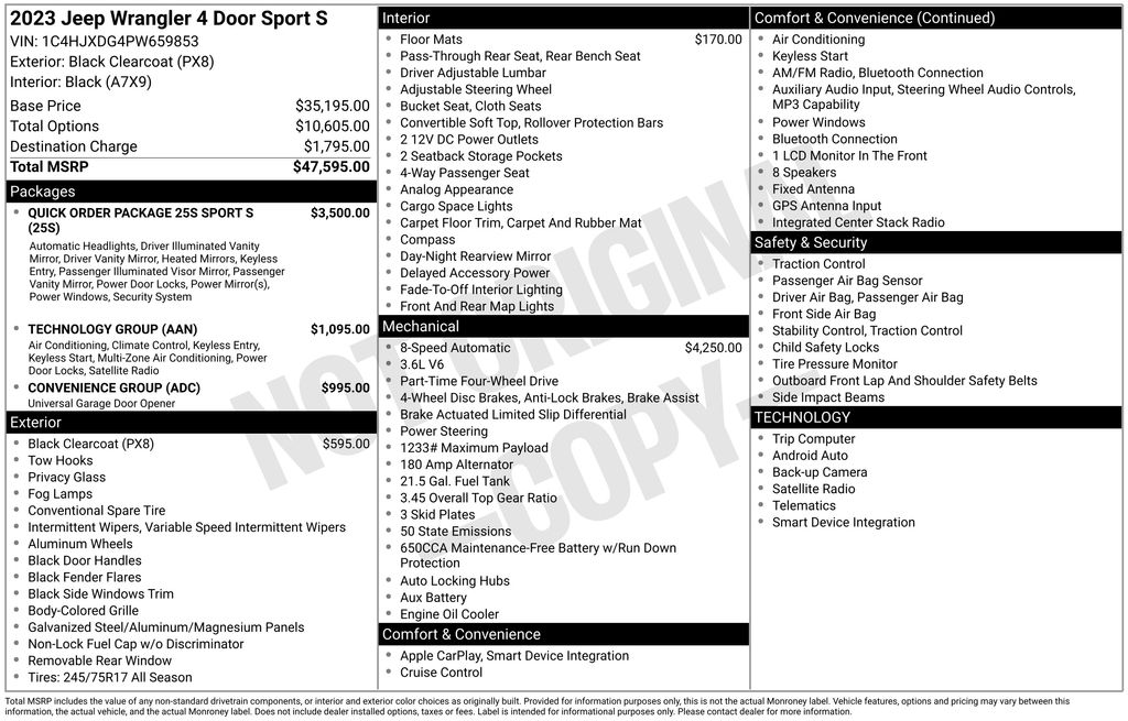 Certified Used 2023 Black Jeep Sport S image 7