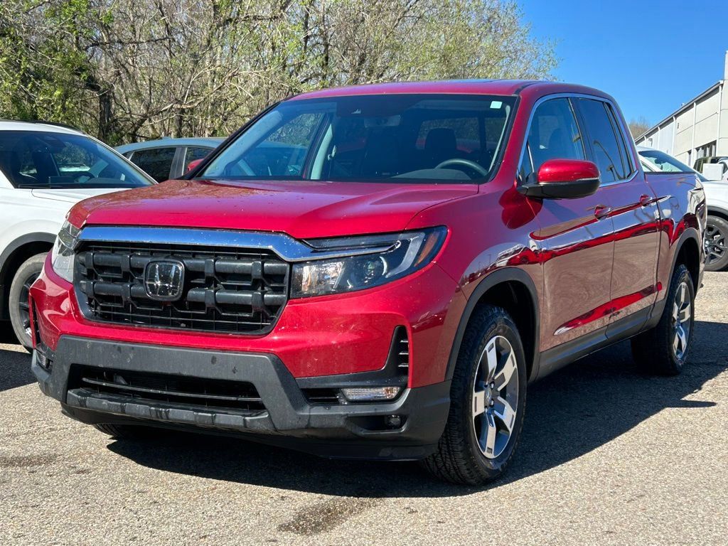 Radiant Red Metallic II 2024 Honda Ridgeline RTL AWD Pickup Truck All-Wheel Drive 9-Speed Automatic