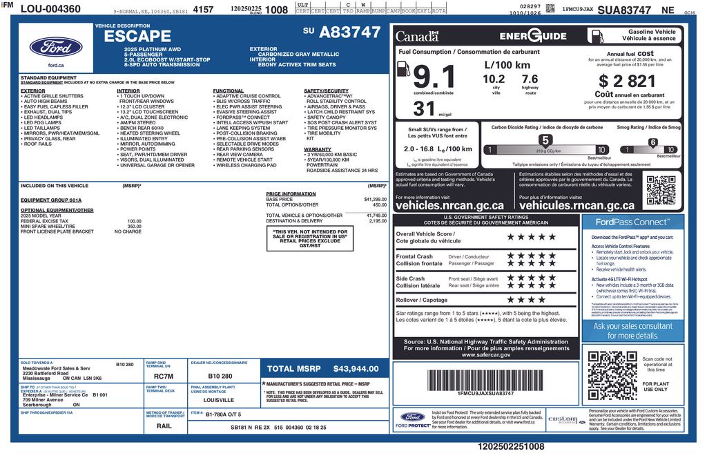 Used 2025 Ford Escape SUV