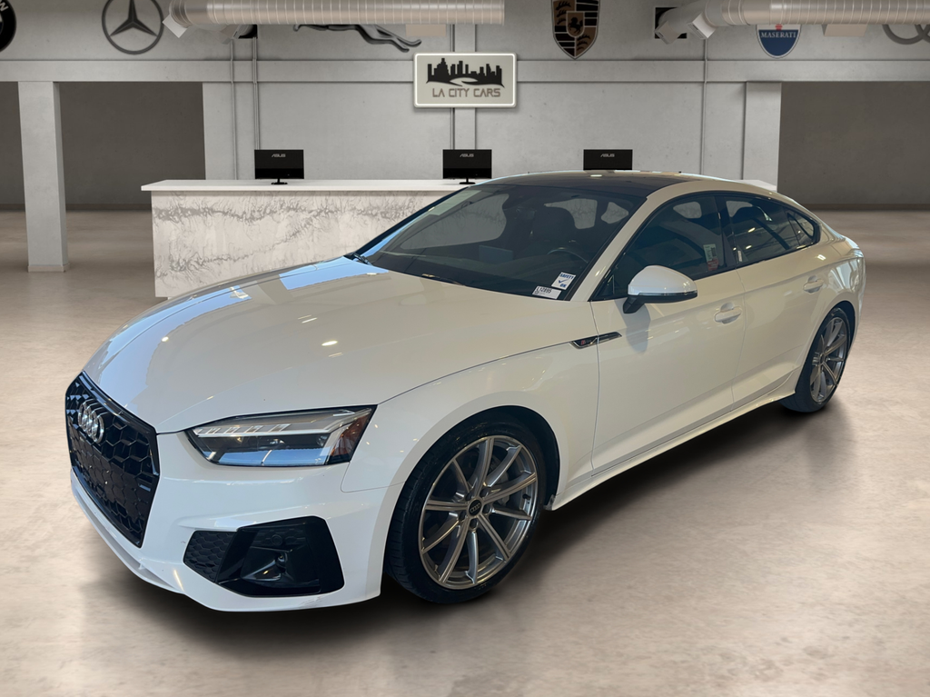 White 2025 Audi A5 Sportback Sedan All-Wheel Drive 7-Speed Automatic