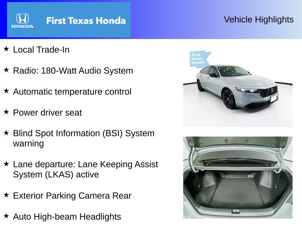 Used Car 2025 Honda Accord  Se For Sale Under $30,000 In Austin, Texas