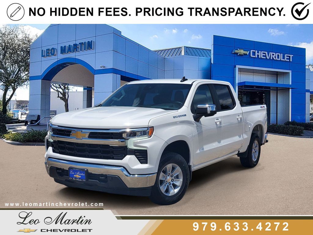 Summit White 2025 Chevrolet Silverado 1500 Pickup Truck Four-Wheel Drive Automatic