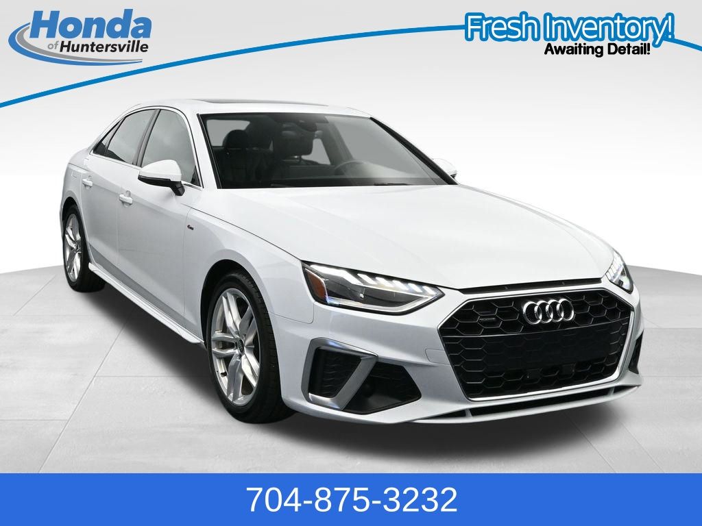 Glacier White 2023 Audi A4 quattro Premium S Line 45 TFSI AWD Sedan All-Wheel Drive 7-Speed Automatic